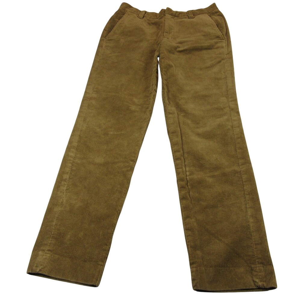 Brooks Brothers Mens Corduroy Pants 32 x 32 Clark Fit Brown Stretch Cotton - Picture 2 of 11